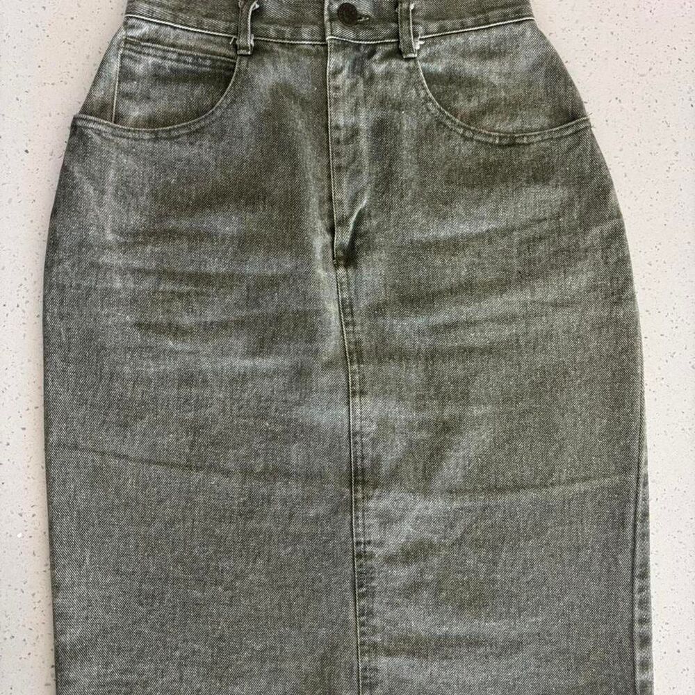 Vintage WHIPP denim midi skirt